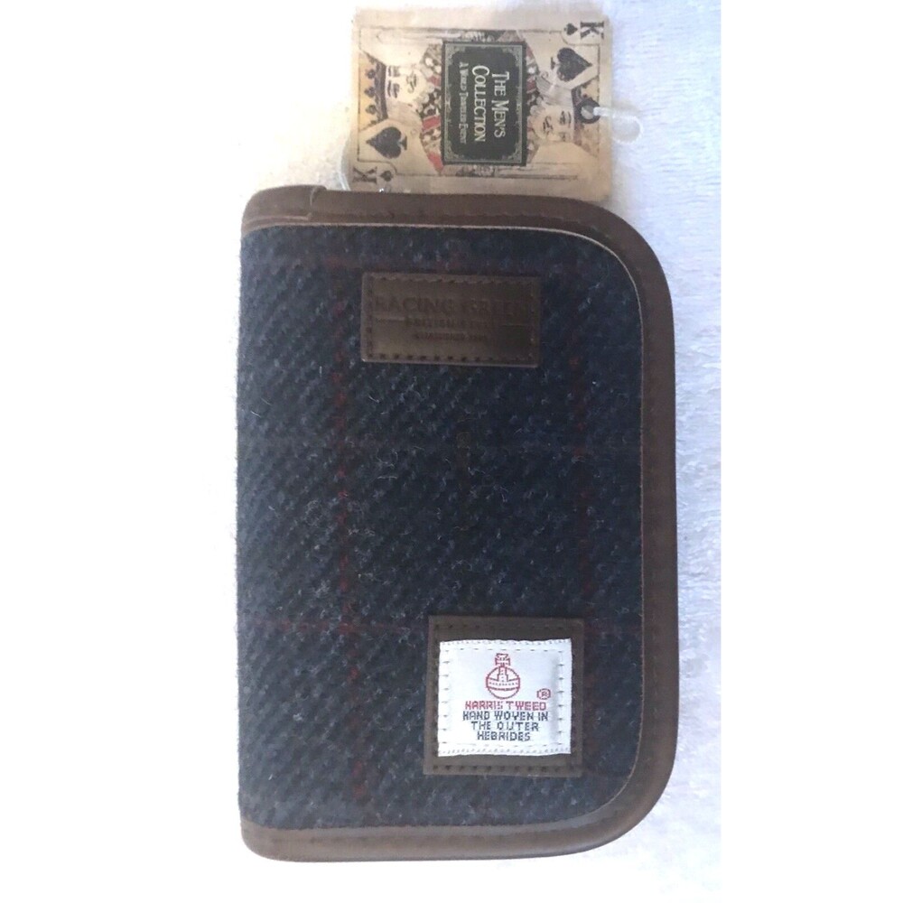 Harris Tweed Blue Castle Bay Leather Manicure 8 Piece Set